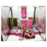 1990s Barbie Lot w/Accessories Carrying Case
