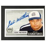 Eddie Mathews Autographed Baseball Card #Ema