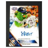Houston Astros Mascot Orbit Autograph Card