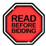 Terms & Conditions - READ BEFORE BIDDING