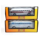 M.T.H. Rail King Trailways/Greyhound Busses 1:48