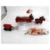Coca-Cola Vintage Cast Iron Horse Drawn Carriages