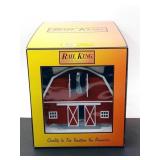 Rail King Barn Red W/White Trim O NIB