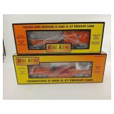 Rail King Crane Tender Car Searchlight Car Lot NIB