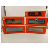 Lionel O/O27 Gauge NIB Train Car Lot of 5