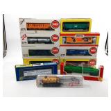 Various HO Scale Locomotives Train Cars Lot