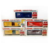 Lionel O and 27 Gauge Boxcar Lot of 5