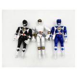 Power Rangers 8' Blue Black White Ranger Lot