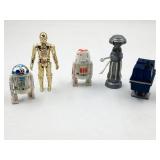 Vintage Star Wars droids C 3PO/R2 D2/R5 D4/More
