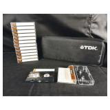 TDK SA90 Blank Cassette Tapes Lot of 13 + Case