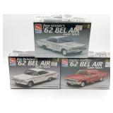 1962 Bel Air SS 1:25 Scale Model Kit Lot of (3)