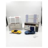 Franklin Mint 1:24 1984  +1986 Corvettes Die-Cast