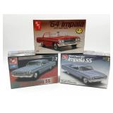 AMT/Ertl Lot of (3) 1964 Chevy Impala Model Kits