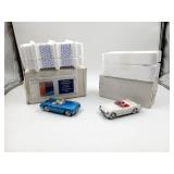 Franklin Mint 1:24 1953 + 1955 Corvettes Die-Cast