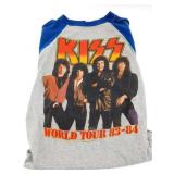 Original Kiss World Tour 83-84 Baseball Shirt XL