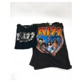 Vintage 1970s Kiss Shirts Lot of 2