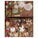 Christmas Lot - misc ornaments - angels, Santa,