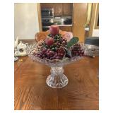 Cut glass fruit bowl