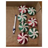 Christmas Lot - Green & Red Peppermint glass