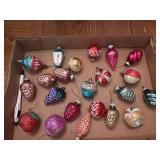 Christmas Lot - small glass ornaments - grapes,