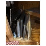 Cookie/baking sheets & cutting boards, used ,