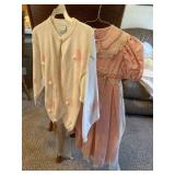 Girls Chez Ami bunny sweater (7/8) & pink Easter