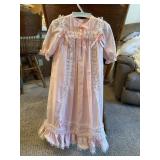 Pink baby girl christening / presentation dress
