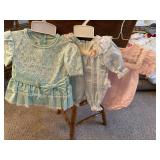 3 Baby girl vintage dress & rompers