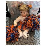 Danbury Mint Clemson cheerleader doll, missing