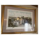 Berry pickers framed print