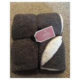Thales faux sable fur throw blanket