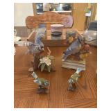 2 large blue jays over the rainbow music box and