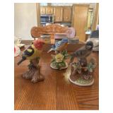 Porcelain Western Tanager, Eastern bluebird, and