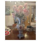 Ceramic large blue flower vase