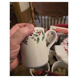 Christmas cups, trinkets, figurines, etc.