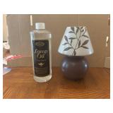 Ceramic oil lamp and lamp oil ultra refined