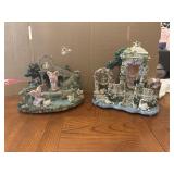 2 angel music boxes, eidelweiss and au Claire de