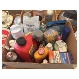 Under sink bathroom supplies