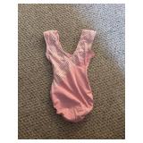 1980-1990s pink speedo brand exercise leotard