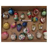Christmas lot - vintage glass ornaments -
