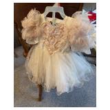 Little girls pink tulle dress 80s/90s -size