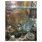 Colored glass & spode