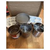 3 Sifters, 4 cupcake pans, 2 mini muffin pans & 2