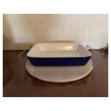 Pampered Chef Pizza Plate & No Brand Casserole