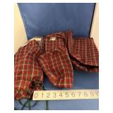 5 Longaberger basket liners - Plaid tidings