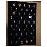 50 rings, mostly bands costume fashion jewelry