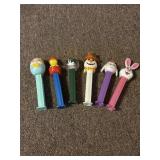 6 holiday Pez dispensers