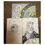 3 1909 valentineï¿½s postcards, French themed