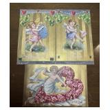 Gilded cherub 1909 valentineï¿½s postcards Indiana