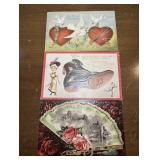 1909 valentines postcards Indiana postmarked